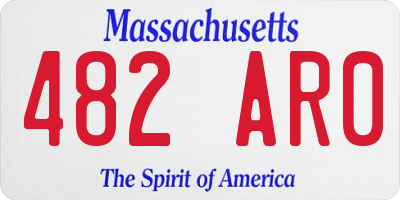 MA license plate 482AR0