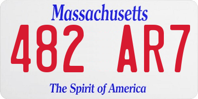 MA license plate 482AR7