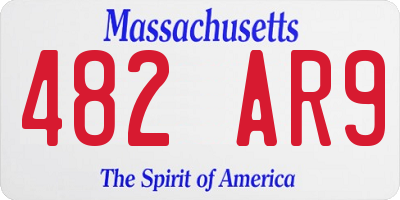 MA license plate 482AR9