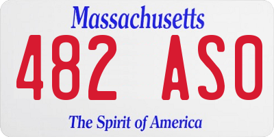 MA license plate 482AS0