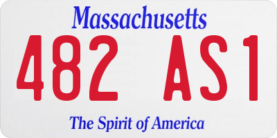 MA license plate 482AS1