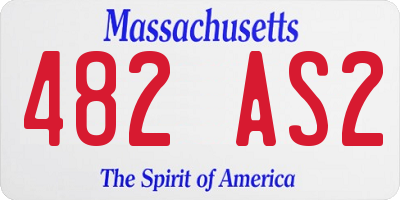 MA license plate 482AS2