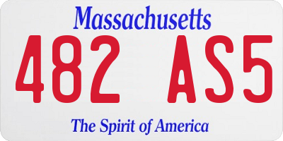 MA license plate 482AS5