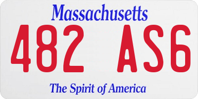 MA license plate 482AS6