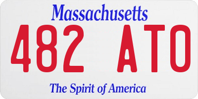 MA license plate 482AT0