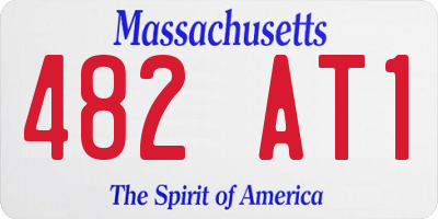 MA license plate 482AT1