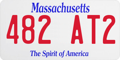 MA license plate 482AT2