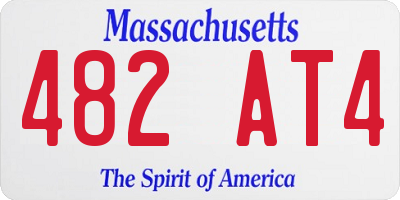 MA license plate 482AT4