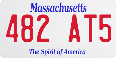 MA license plate 482AT5