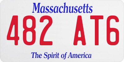 MA license plate 482AT6