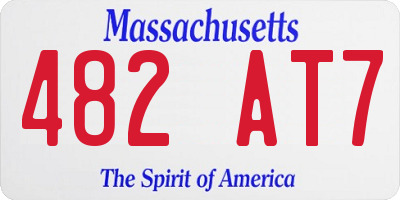 MA license plate 482AT7