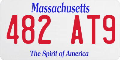 MA license plate 482AT9