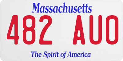 MA license plate 482AU0