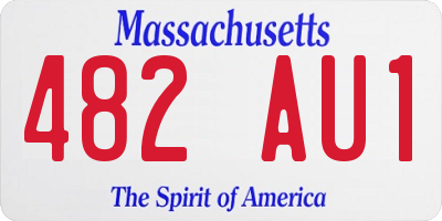 MA license plate 482AU1