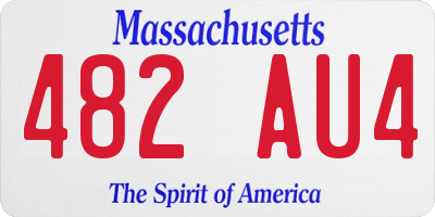 MA license plate 482AU4