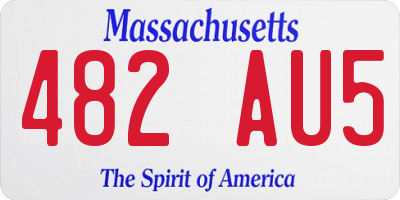 MA license plate 482AU5