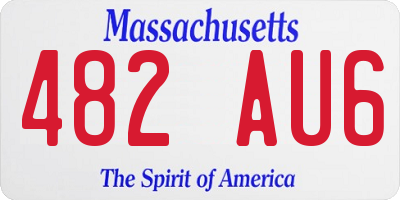 MA license plate 482AU6