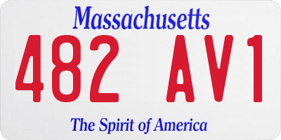 MA license plate 482AV1