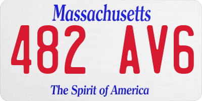 MA license plate 482AV6