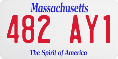 MA license plate 482AY1