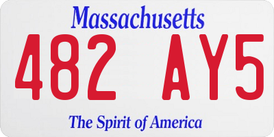 MA license plate 482AY5
