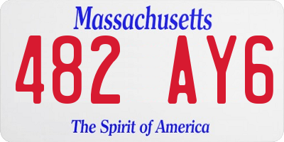 MA license plate 482AY6