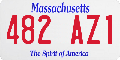 MA license plate 482AZ1