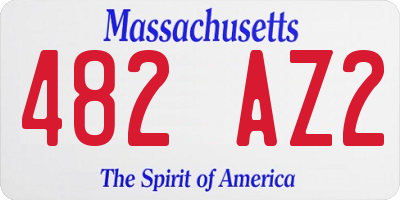 MA license plate 482AZ2