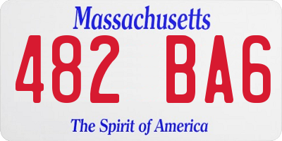 MA license plate 482BA6