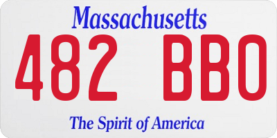 MA license plate 482BB0