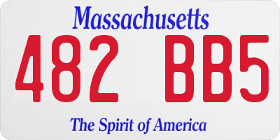 MA license plate 482BB5