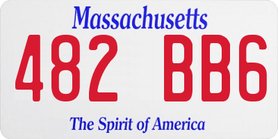 MA license plate 482BB6