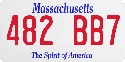MA license plate 482BB7