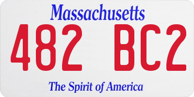 MA license plate 482BC2