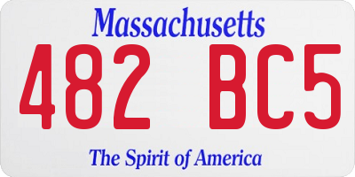 MA license plate 482BC5