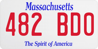 MA license plate 482BD0