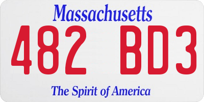 MA license plate 482BD3