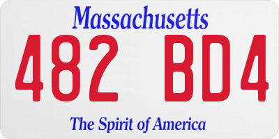 MA license plate 482BD4