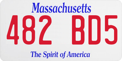 MA license plate 482BD5