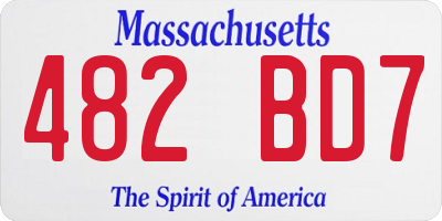 MA license plate 482BD7