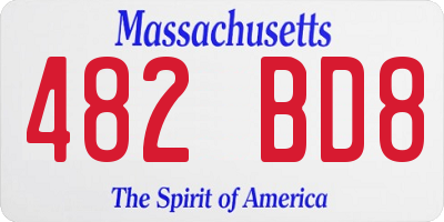 MA license plate 482BD8