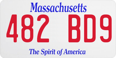 MA license plate 482BD9