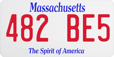 MA license plate 482BE5