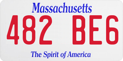 MA license plate 482BE6
