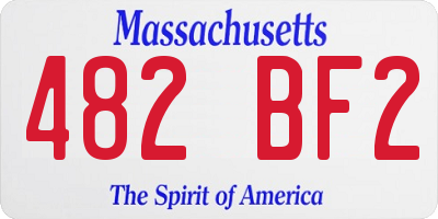 MA license plate 482BF2