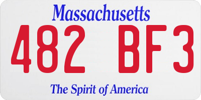 MA license plate 482BF3