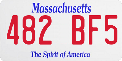 MA license plate 482BF5