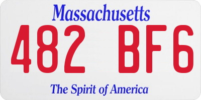 MA license plate 482BF6