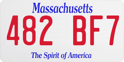 MA license plate 482BF7