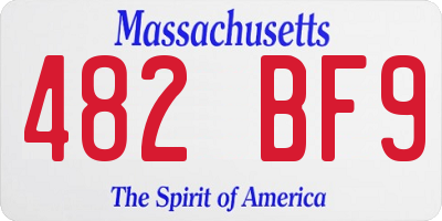 MA license plate 482BF9